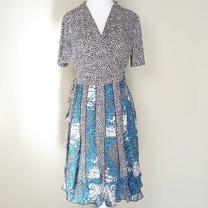 Diane Von Furstenberg Silk Blend Caprice Two Wrap Dress Size 12